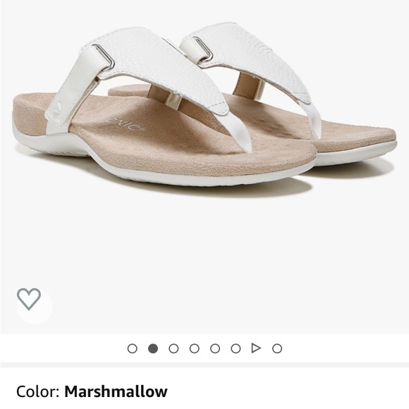 Vionic Wanda White/Cream Sandals Size 9.5 - Picture 9 of 12